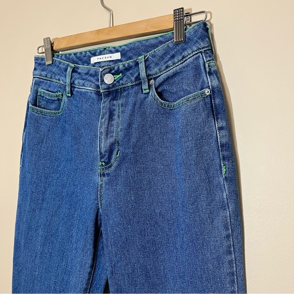 PacSun High Rise Straight Leg Mom Jean - Medium Wash - Picture 3 of 12